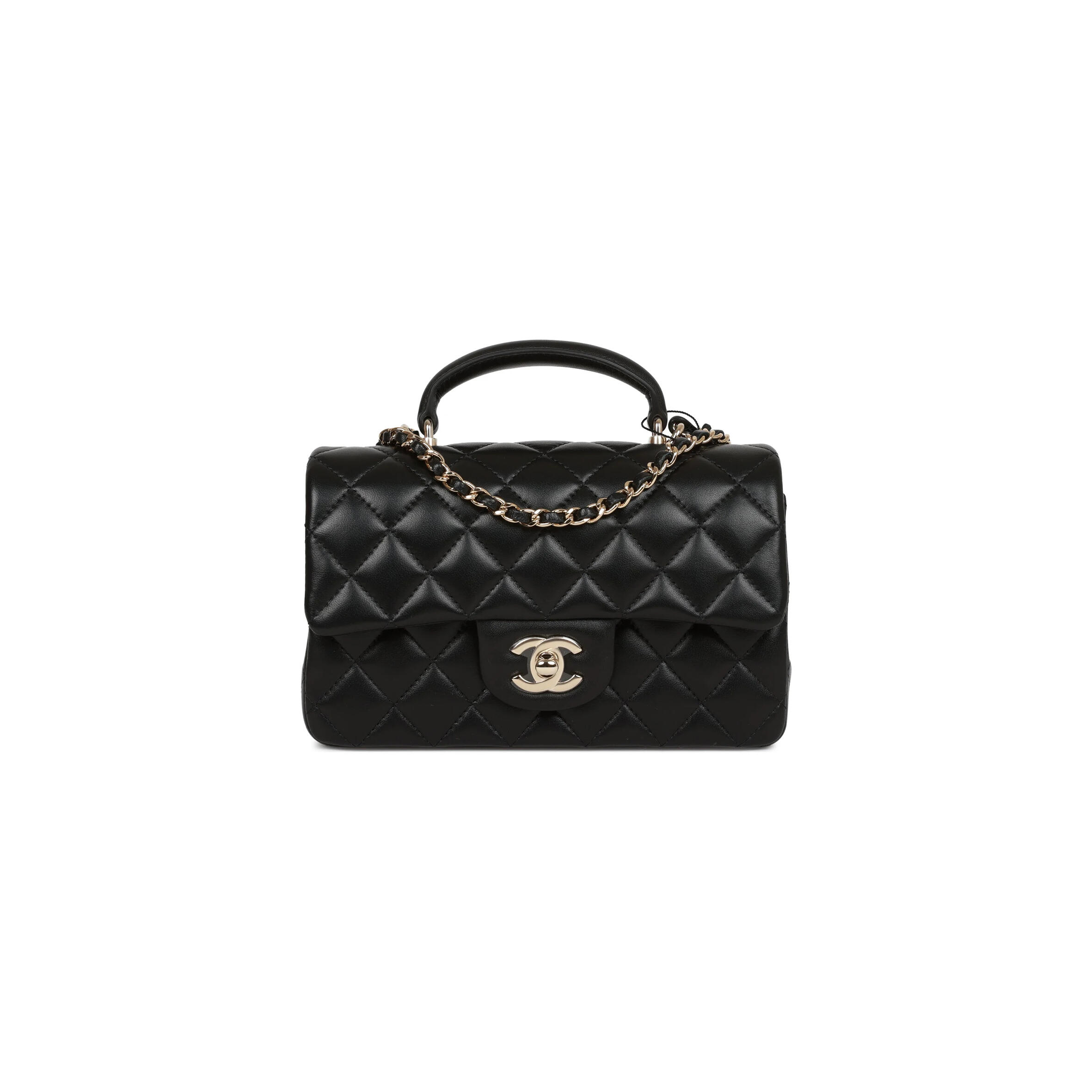 CHANEL MINI FLAP BAG WITH TOP HANDLE AS2431 (20*12*6cm)